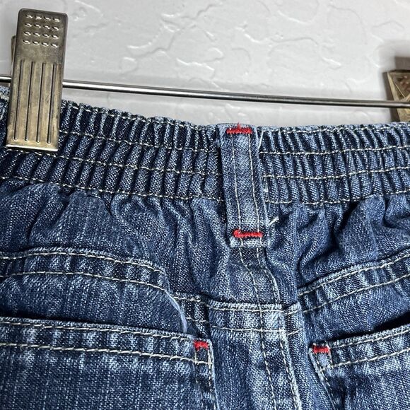 Old Navy Red Flannel Lined Denim Jeans Boys Size 3 T - Picture 7 of 11